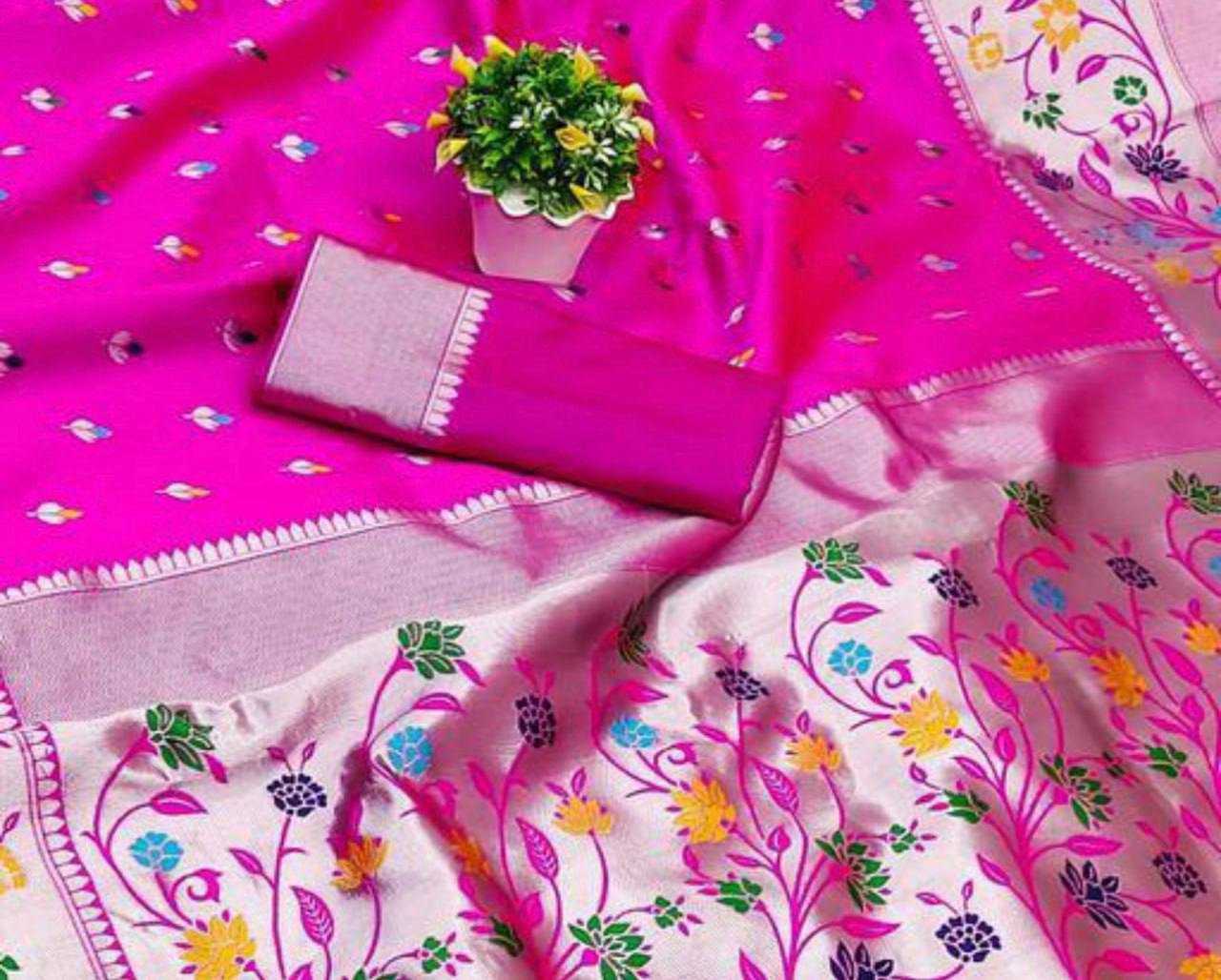 YNF PAITHANI SILK RIN179 774 SILK SAREES WHOLESALE BANARASI SILK PATHANI ZARI BORDER SILK SAREES MANUFACTURER - Deevit International