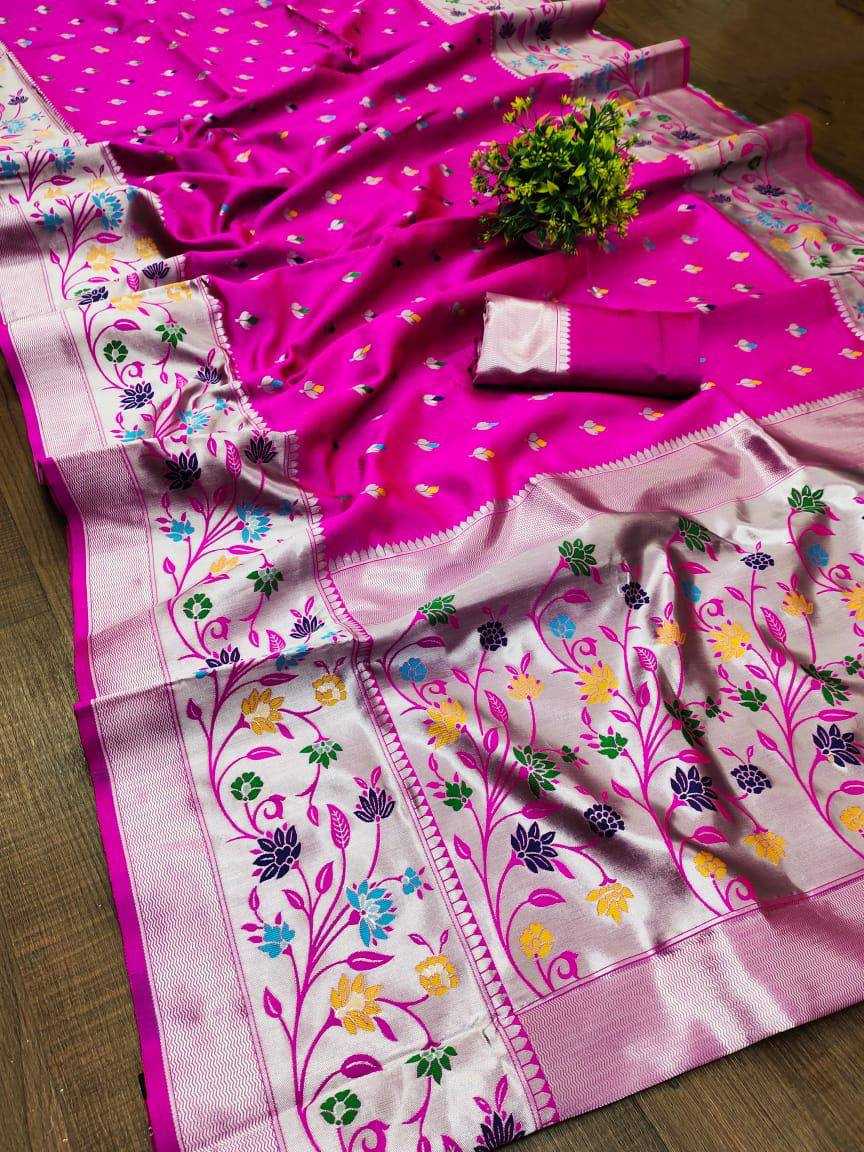 YNF PAITHANI SILK RIN179 774 SILK SAREES WHOLESALE BANARASI SILK PATHANI ZARI BORDER SILK SAREES MANUFACTURER - Deevit International