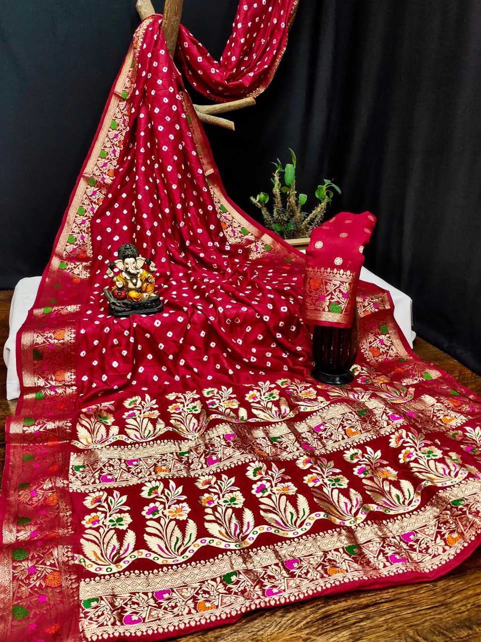 YNF PAITHANI SILK RIN183 NAZAKAT SAREES WHOLESALE BANARASI SILK PATHANI ZARI BORDER SILK SAREES MANUFACTURER - Deevit International