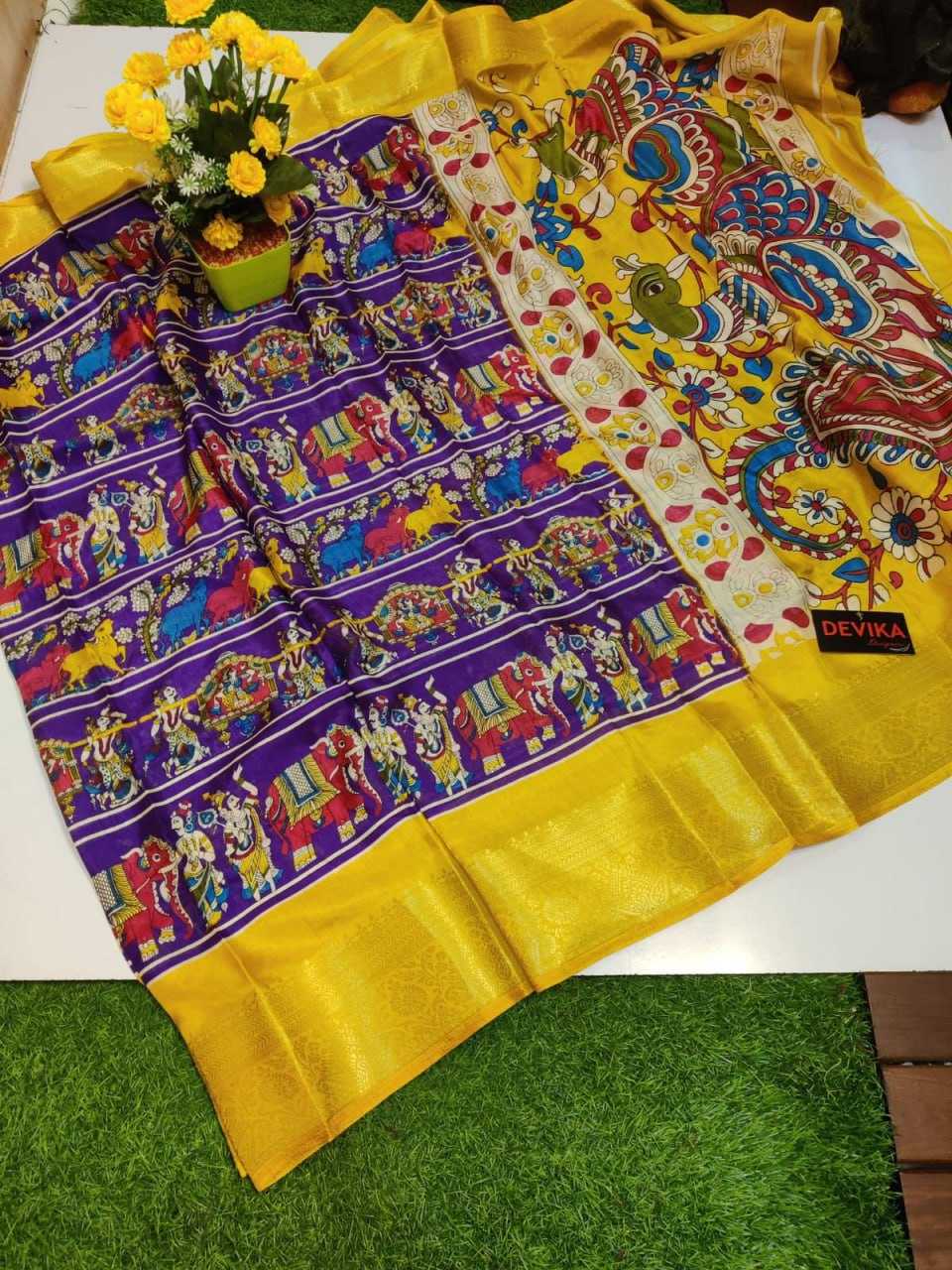 YNF PATOLA SILK KESH255 ETF02 SILK SAREES WHOLESALE PATOLA ZARI BORDER PRINTED SILK SAREES MANUFACTURER - Deevit International