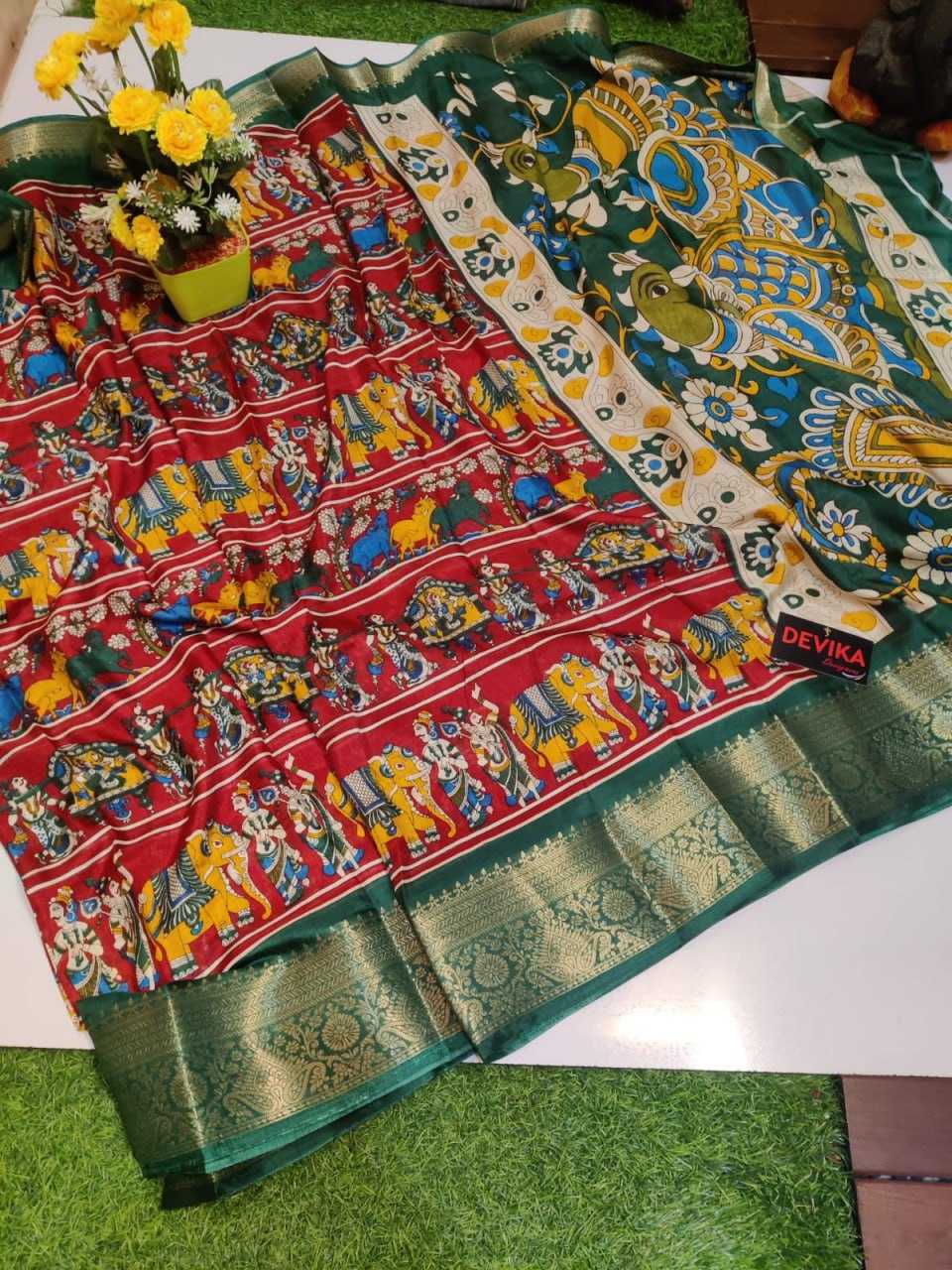 YNF PATOLA SILK KESH255 ETF02 SILK SAREES WHOLESALE PATOLA ZARI BORDER PRINTED SILK SAREES MANUFACTURER - Deevit International