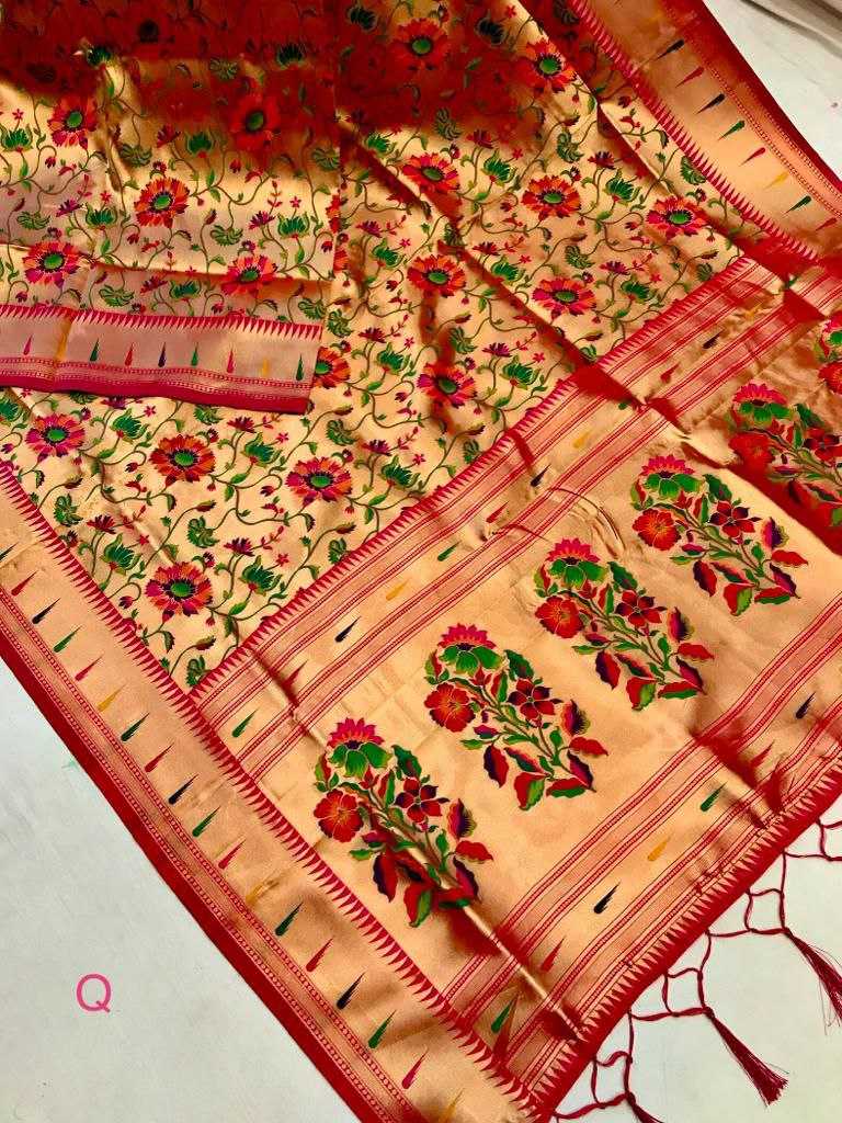 YNF PURE SILK KESH170 GAYATRI SILK SAREES WHOLESALE PAITHANI PURE SILK KANCHIPURAM SAREES MANUFACTURER - Deevit International