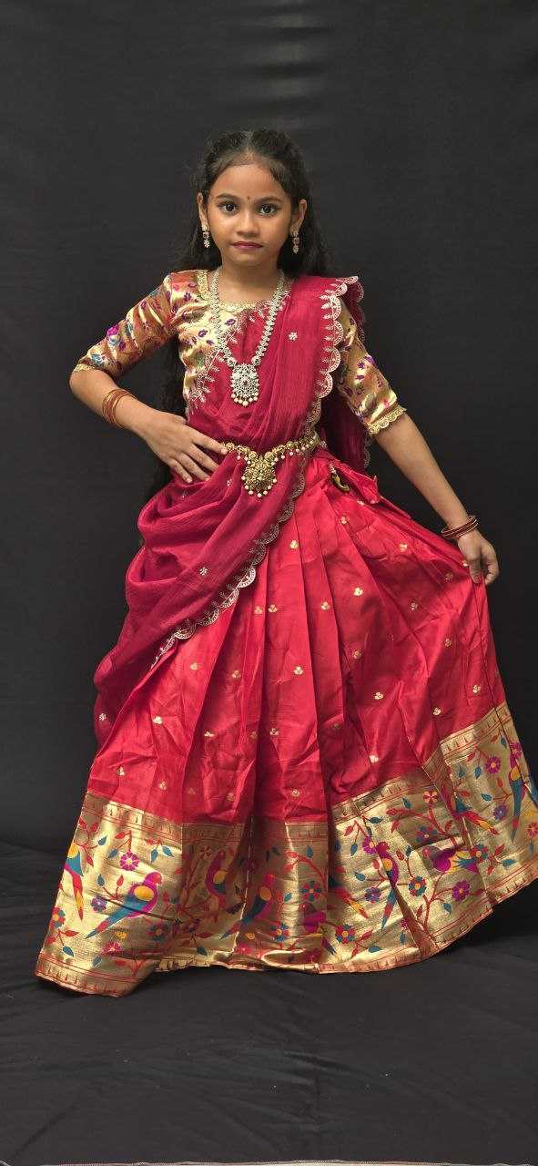 YNF PURE SILK RIN161 RPVR19 KIDS WEAE WHOLESALE KIDS LEHENGAS KIDS ETHNIC WEAR KIDS FESTIVE WEAR GIRLS ETHNIC WEAR MANUFACTURER - Deevit International