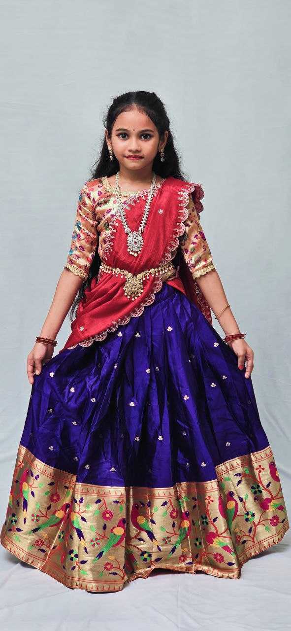 YNF PURE SILK RIN161 RPVR19 KIDS WEAE WHOLESALE KIDS LEHENGAS KIDS ETHNIC WEAR KIDS FESTIVE WEAR GIRLS ETHNIC WEAR MANUFACTURER - Deevit International