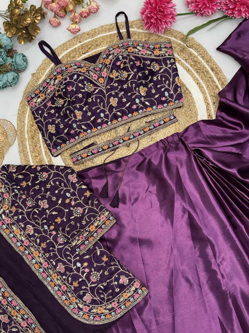 YNF SETIN SILK SAREES KESH188 9243 WHOLESALE READY TO WEAR PRINTED RUFFLE FANCY SAREES WITH BELT AND JACKET MANUFACTURER - Deevit International