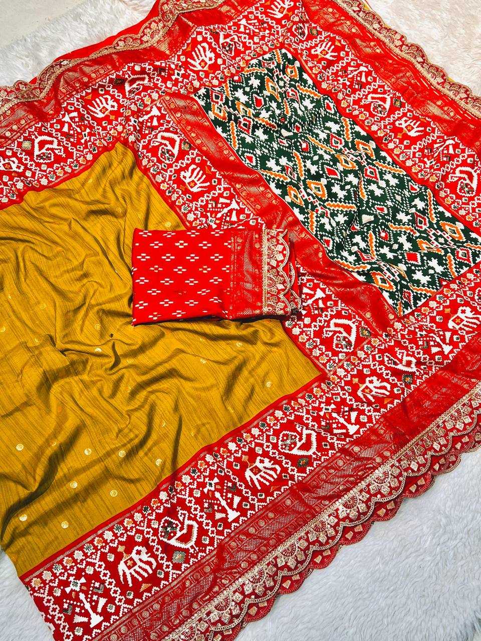 YNF SILK KESH169 1302 SAREES WHOLESALE EMBRODERY CUTWORK IKKAT SILK SAREES MANUFACTURER - Deevit International