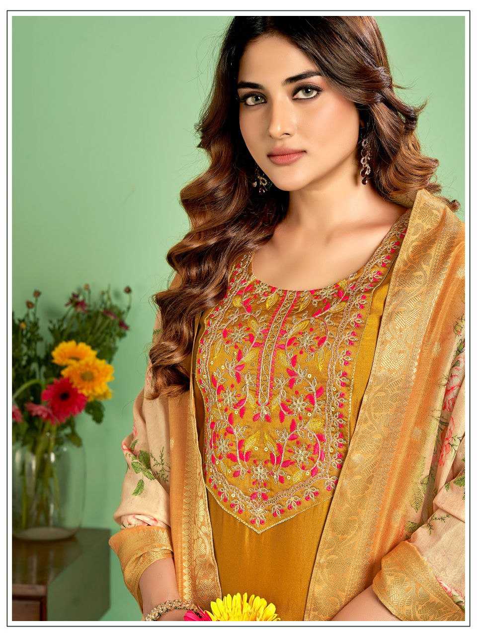 YNF SILK KESH246 JASMIN SUITS & DRESSES WHOLESALE EMBROIDEREY WEDDING SILK LONG KURTI SUITS MANUFACTURE - Deevit International