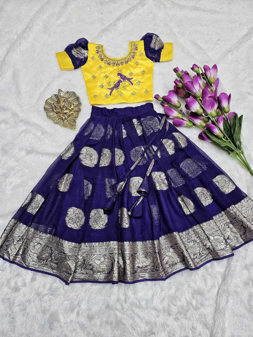 YNF SILK KIDS WEAR RIN161 RPVR2 WHOLESALE KIDS LEHENGA TRADITIONAL ETHNIC LEHENGA CHOLI KIDS FESTIVE BABY GIRL LEHANGA MANUFACTURER - Deevit International