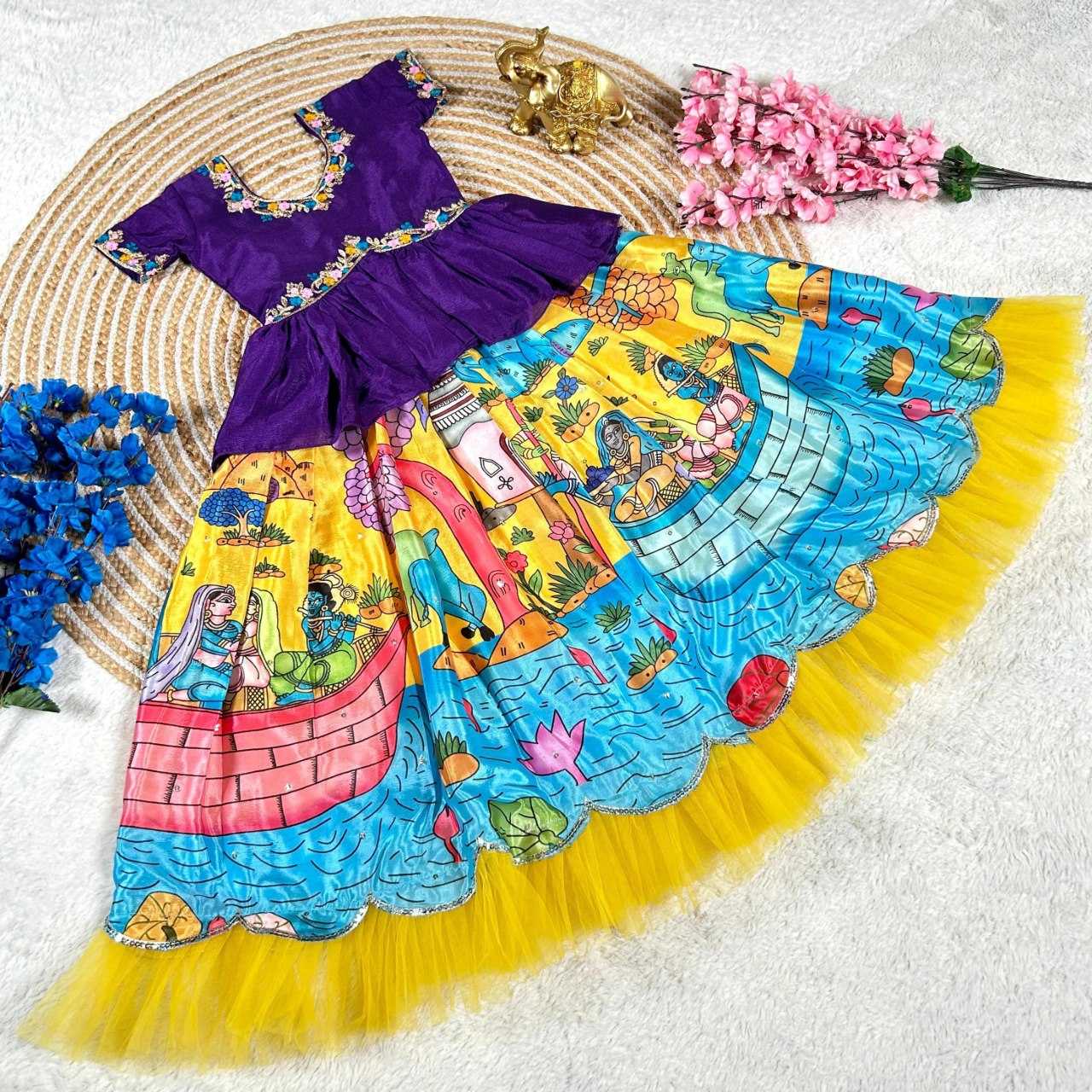 YNF SOFT CHINON KESH109 RRKT91 KIDS WEAR WHOLESALE KIDS GOWNS MANUFACTURER - Deevit International