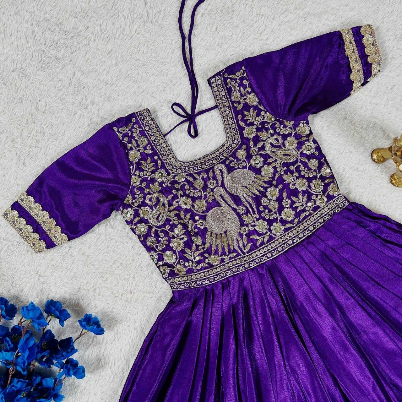 YNF SOFT CHINON KESH109 RRKT95 KIDS WEAR WHOLESALE KIDS GOWNS MANUFACTURER - Deevit International