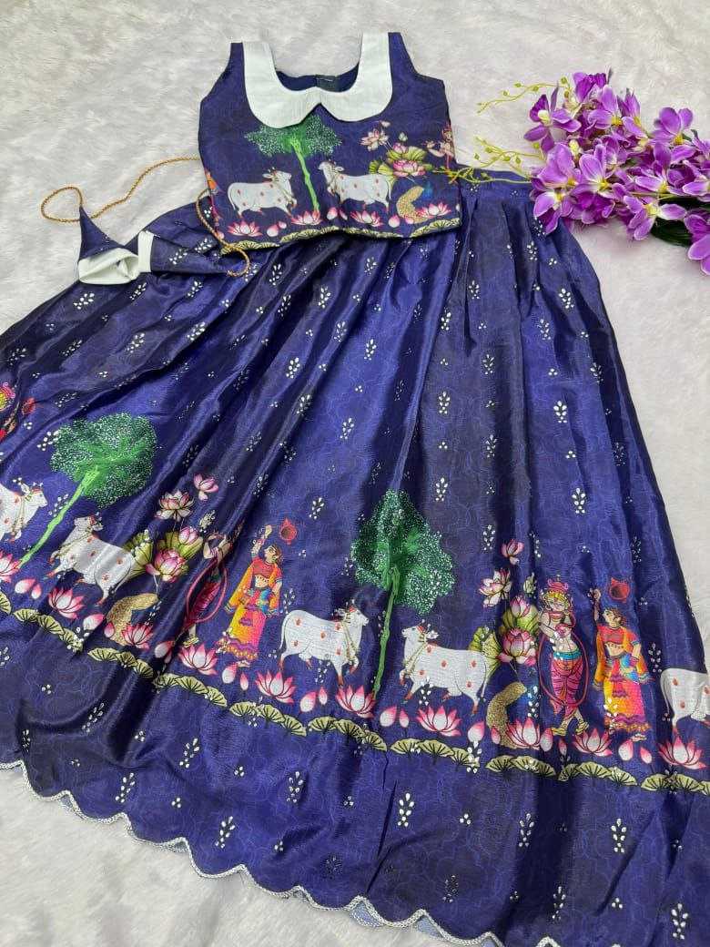 YNF SOFT CHINON KESH189 VET14 KIDS WEAR WHOLESALE KIDS LEHENGA KIDS TRADITIONAL OUTFITS KIDS LEHENGA CHOLI KIDS FESTIVE WEAR KIDS WEDDING OUTFITS MANUFACTURER - Deevit International