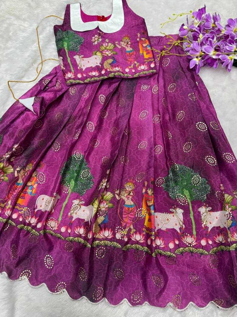 YNF SOFT CHINON KESH189 VET14 KIDS WEAR WHOLESALE KIDS LEHENGA KIDS TRADITIONAL OUTFITS KIDS LEHENGA CHOLI KIDS FESTIVE WEAR KIDS WEDDING OUTFITS MANUFACTURER - Deevit International