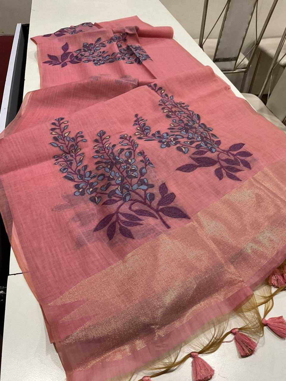 YNF SOFT MUGA SILK KESH171 MUGA COTTON TREE 3 WHOLESALE TRADITIONAL PRINTED SOFT COTTON SAREES MANUFACTURER - Deevit International