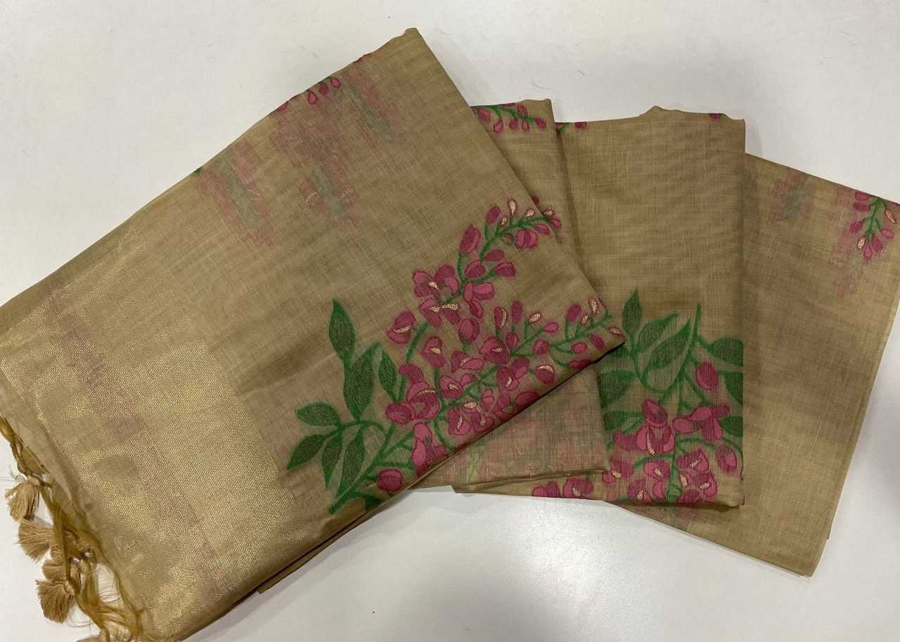 YNF SOFT MUGA SILK KESH171 MUGA COTTON TREE 3 WHOLESALE TRADITIONAL PRINTED SOFT COTTON SAREES MANUFACTURER - Deevit International