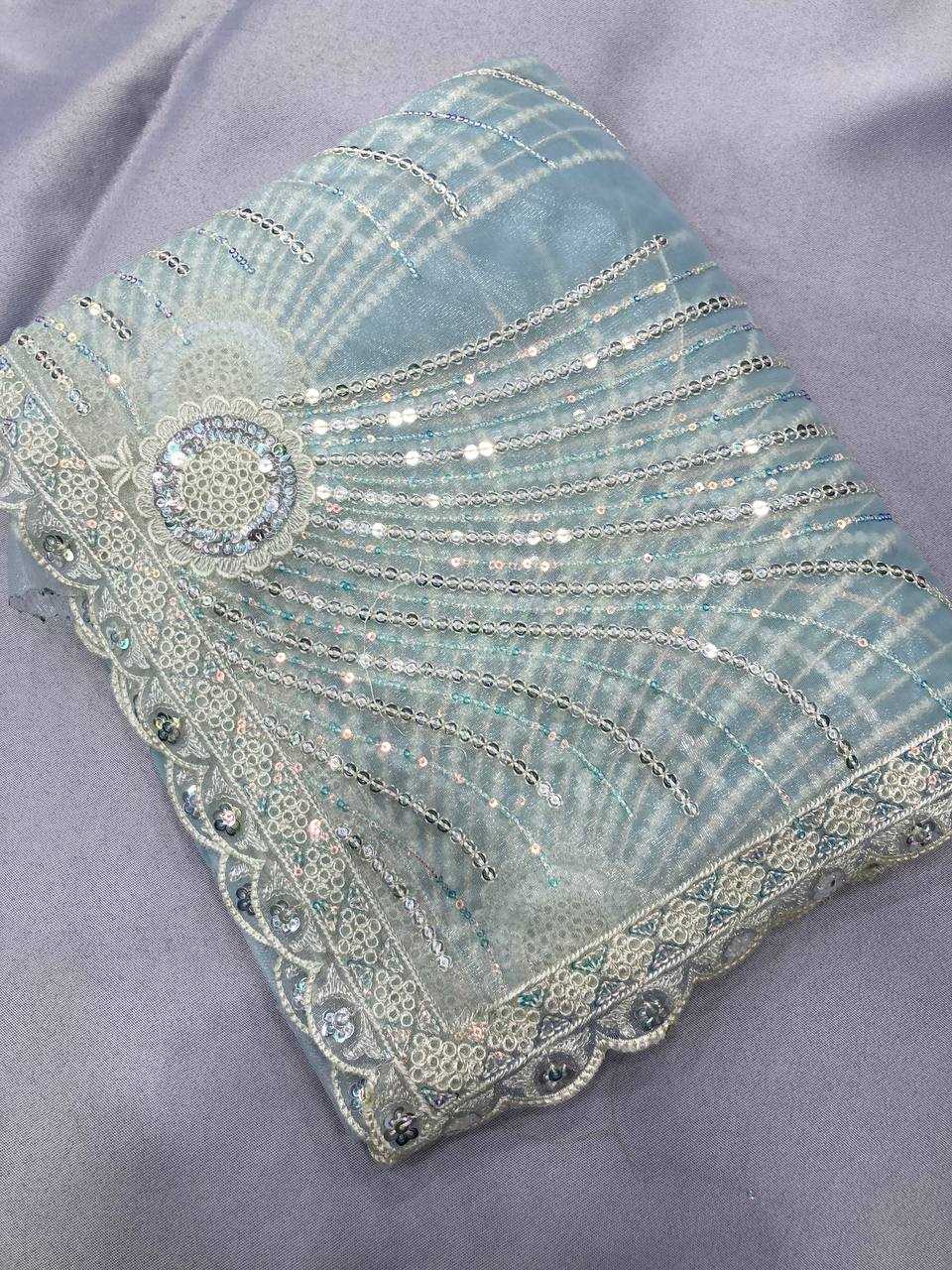 YNF SOFT NET RIN188 Kohinoor1 SAREES WHOLESALE SEQUENCE EMBROIDERED NET FESTIVE SAREES MANUFACTURER - Deevit International