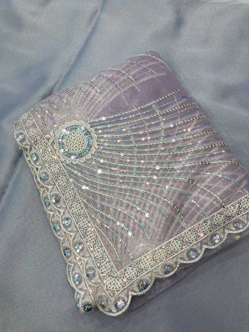 YNF SOFT NET RIN188 Kohinoor1 SAREES WHOLESALE SEQUENCE EMBROIDERED NET FESTIVE SAREES MANUFACTURER - Deevit International