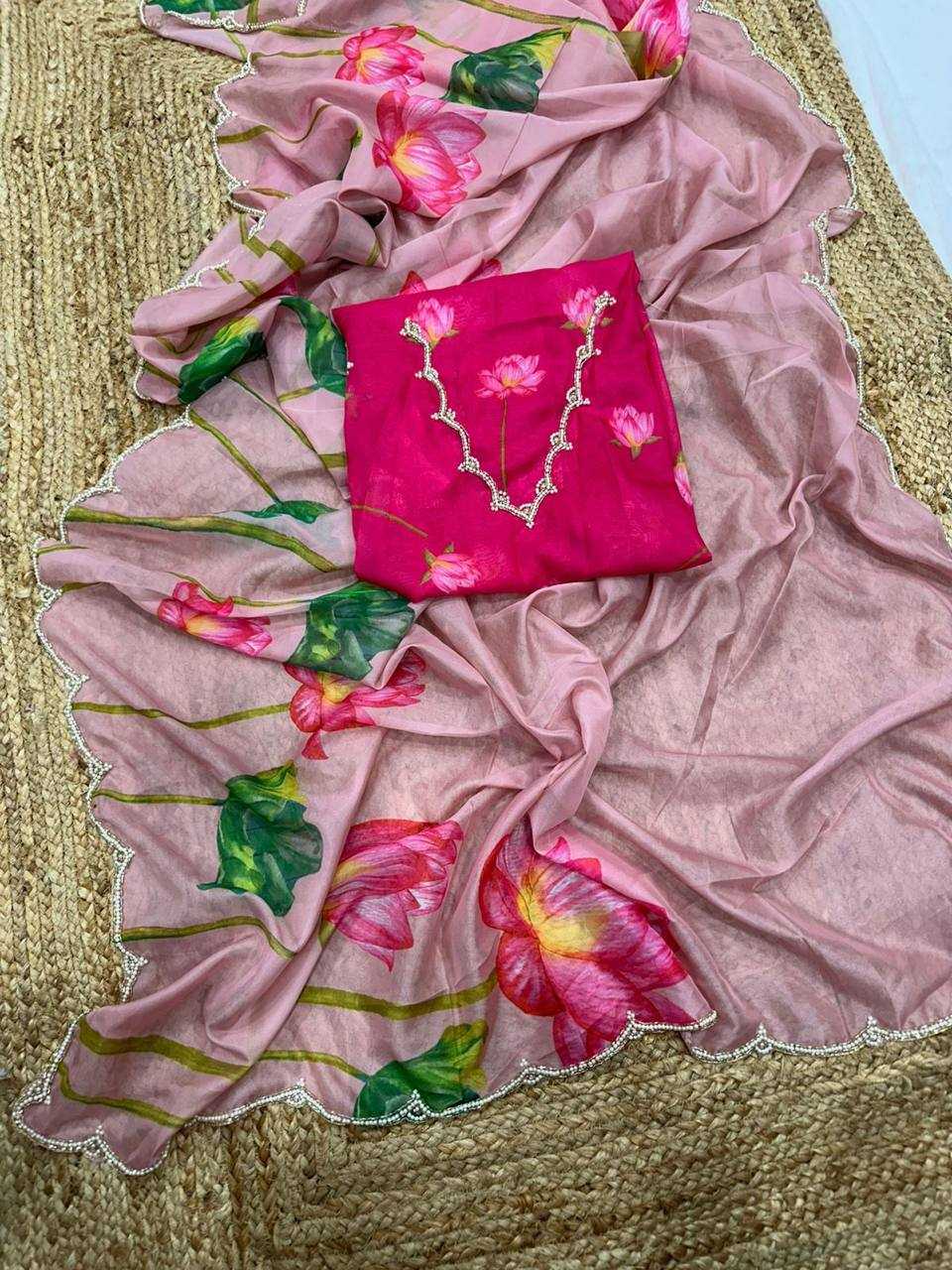 YNF SOFT SILK KESH250 RGF03 SAREES WHOLESALE PRINTED HAND WORK SILK SAREES MANUFACTURER - Deevit International