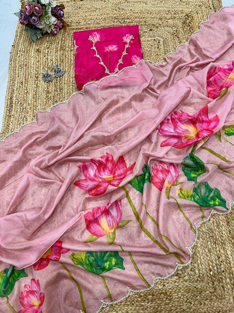 YNF SOFT SILK KESH250 RGF03 SAREES WHOLESALE PRINTED HAND WORK SILK SAREES MANUFACTURER - Deevit International