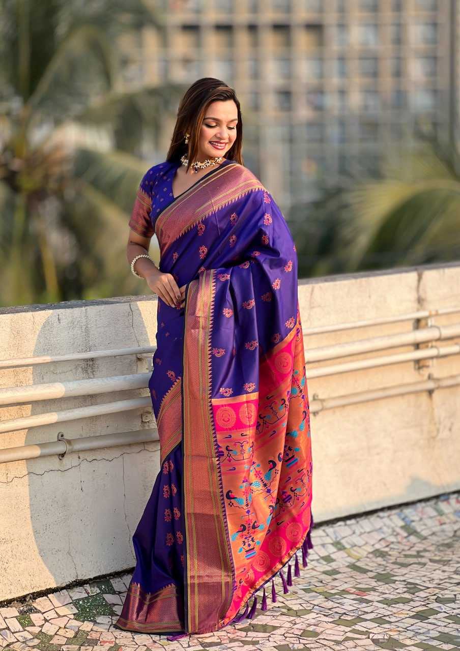 YNF SOFT SILK RIN116 PAITHANI SAREES SILK SAEES WHOLESALE PAITHANI SILK SOFT SILK SAREE FOR WEDDING SAREES MANUFACTURER - Deevit International