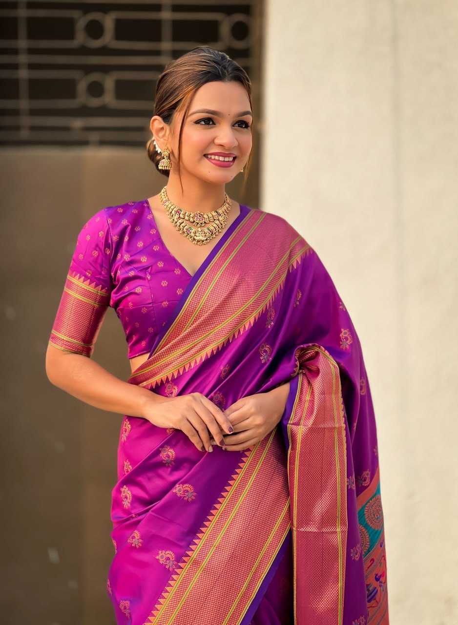 YNF SOFT SILK RIN116 PAITHANI SAREES SILK SAEES WHOLESALE PAITHANI SILK SOFT SILK SAREE FOR WEDDING SAREES MANUFACTURER - Deevit International