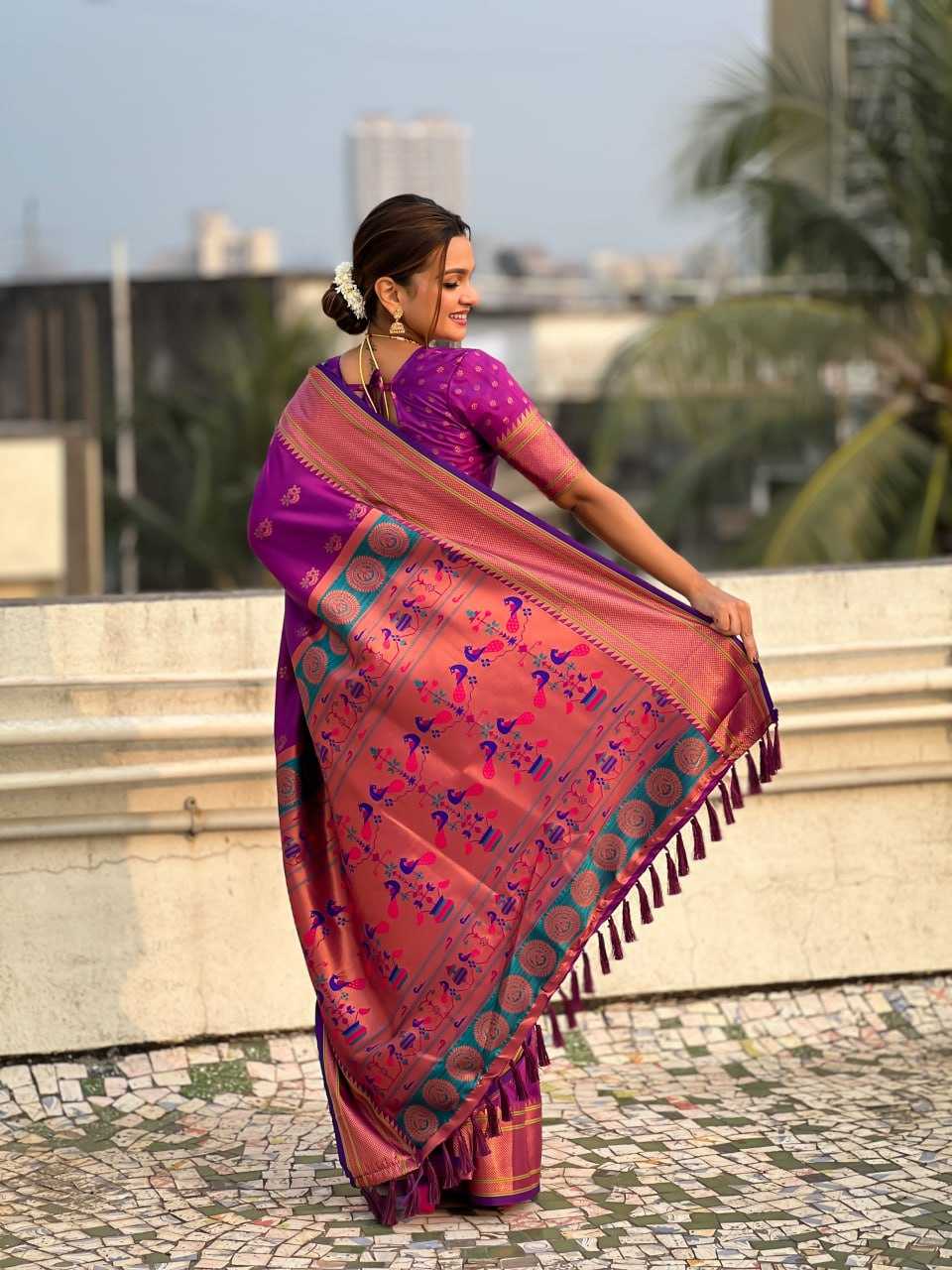 YNF SOFT SILK RIN116 PAITHANI SAREES SILK SAEES WHOLESALE PAITHANI SILK SOFT SILK SAREE FOR WEDDING SAREES MANUFACTURER - Deevit International