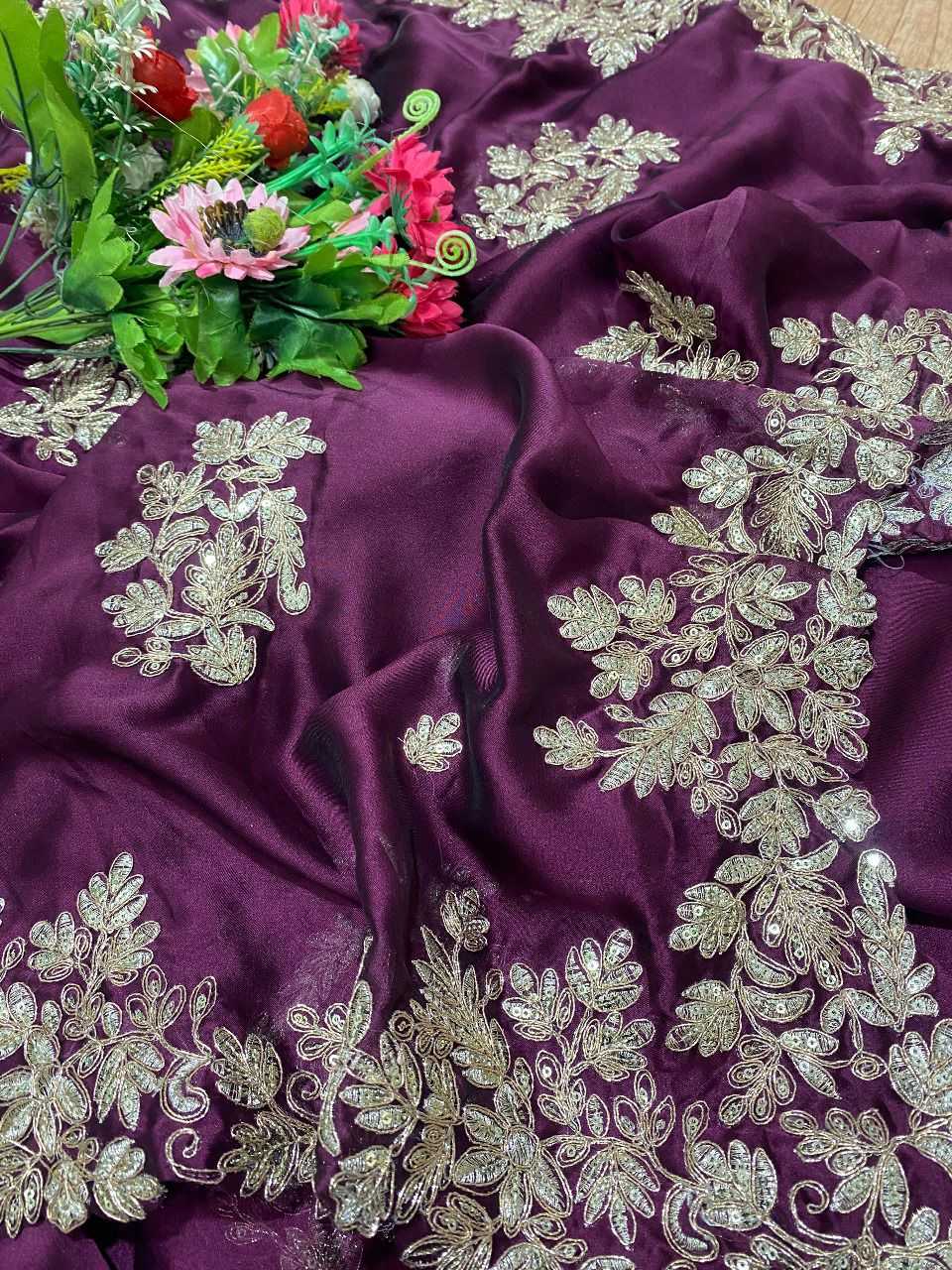 YNF SOFT SILK  RIN126 JHT21 SAREES WHOLESALE EMBROIRERED SILK DESIGNER FANCY SAREES MANUFACTURER - Deevit International