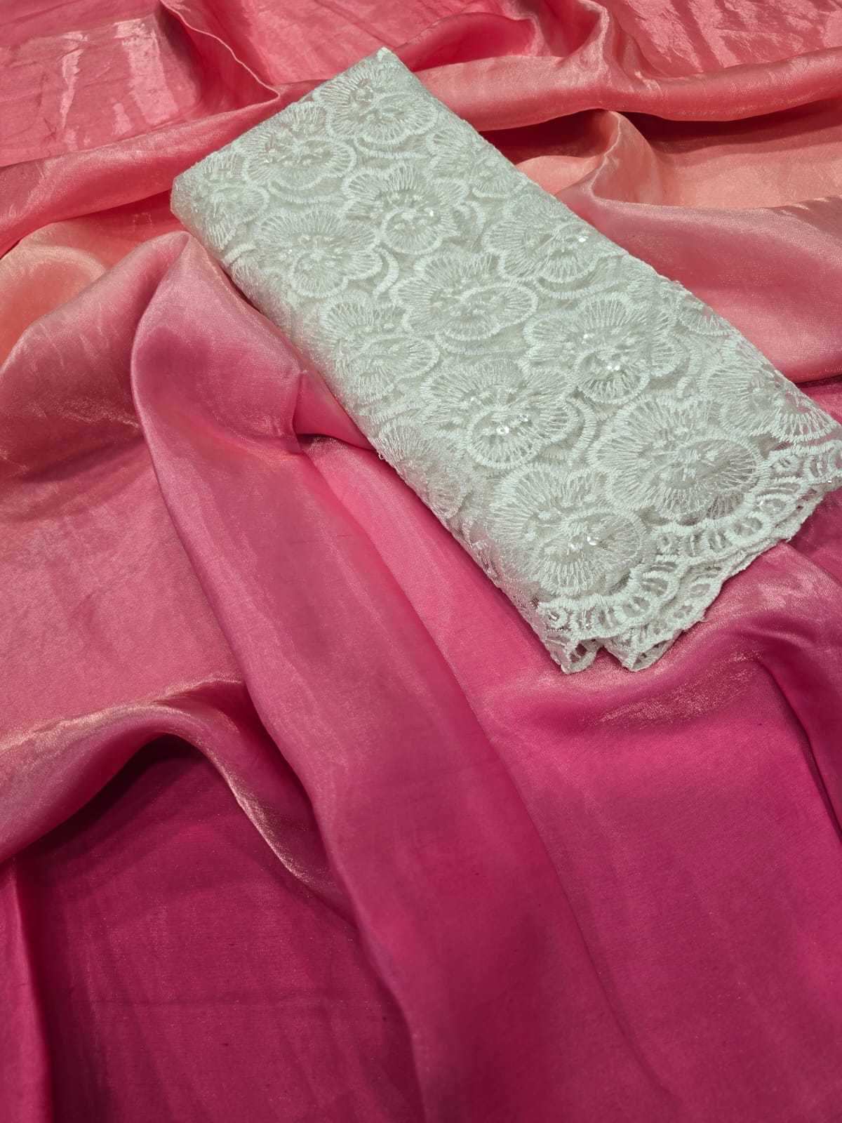 YNF TISSUE SILK KESH195 KRF41 SAREES WHOLESALE PARTY WEAR SILK PLAIN SAREES MANUFACTURER - Deevit International