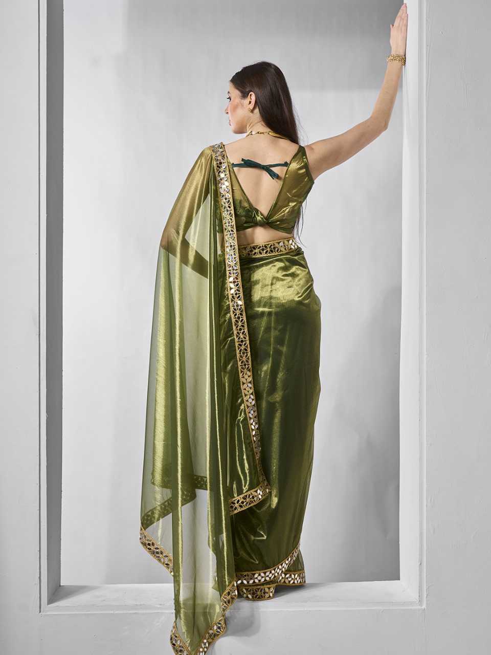 YNF TISSUE SILK KESH235 TISSUE SAREES WHOLESALE PARTY WEAR NET TISSUE SILK PAIN SAREES MANUFACTURER - Deevit International