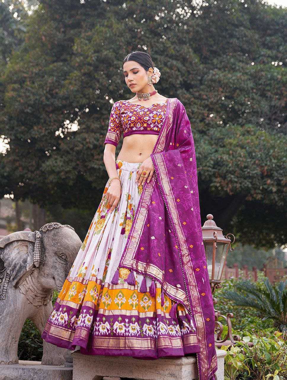 YNF TUSSAR GULAB SILK KESH187 GULAB LEHENGAS WHOLESALE TRADITIONAL PRINTED DESIGNER LEHENGAS WITH DUPATTA AND BLOUSE MANUFACTURER - Deevit International