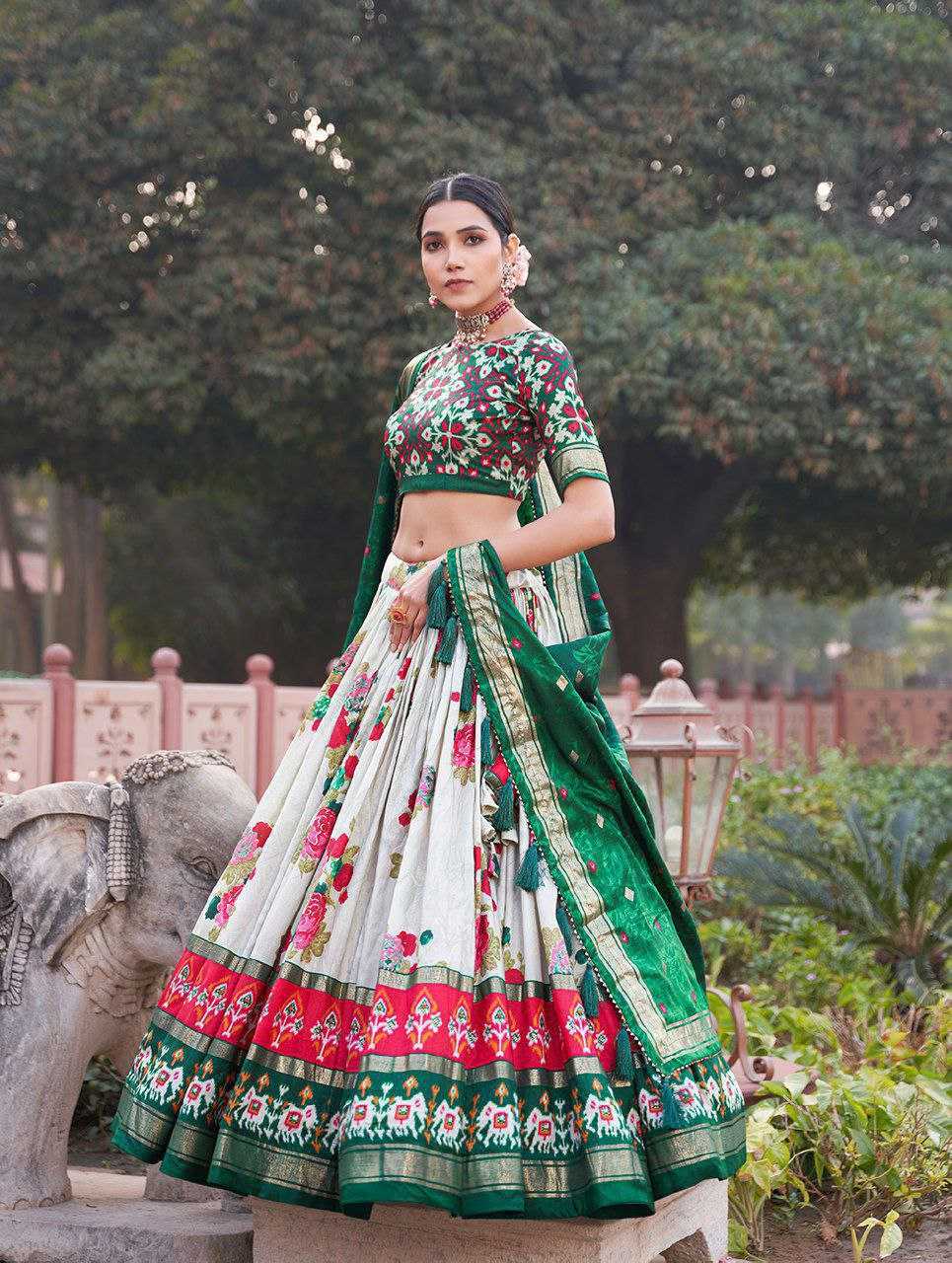 YNF TUSSAR GULAB SILK KESH187 GULAB LEHENGAS WHOLESALE TRADITIONAL PRINTED DESIGNER LEHENGAS WITH DUPATTA AND BLOUSE MANUFACTURER - Deevit International