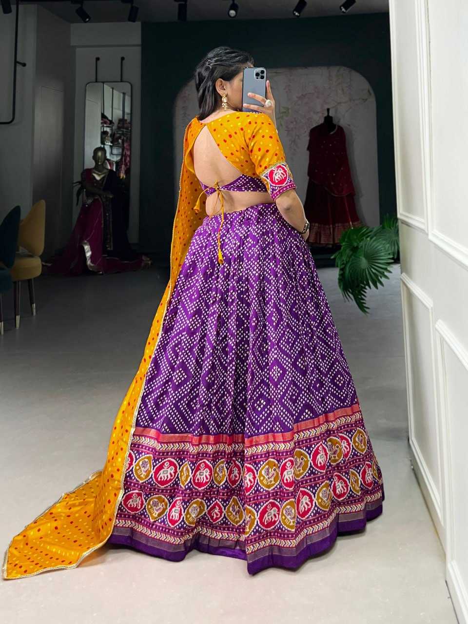 YNF TUSSAR SILK KESH134 1687 LEHENGAS WHOLESALE SILK TRADITIONAL PRINTED LEHENGAS MANUFACTURER - Deevit International