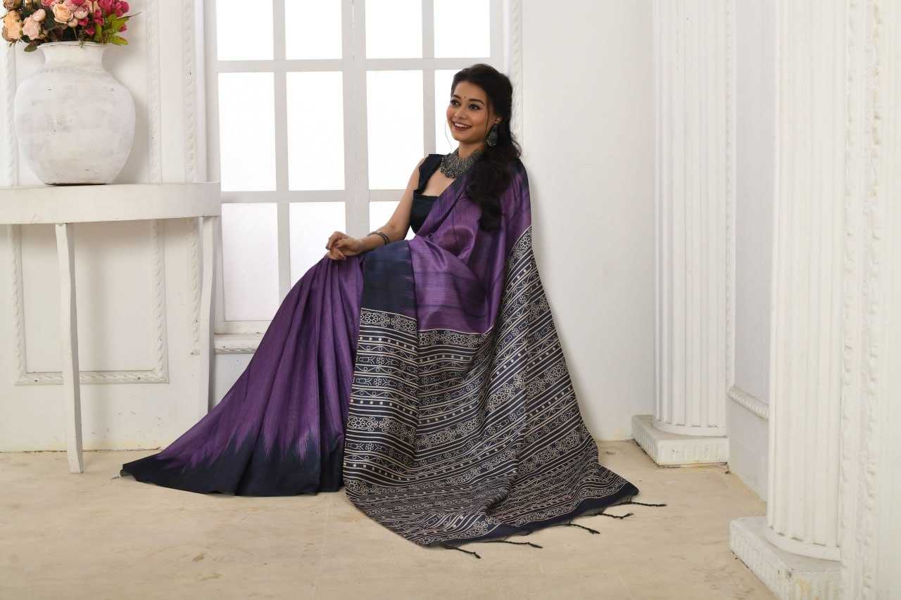 YNF TUSSAR SILK KESH165 RBN33 SAREES WHOLESALE TRADITIONAL EMBROIDERED TUSSAR SILK SAREES MANUFACTURER - Deevit International