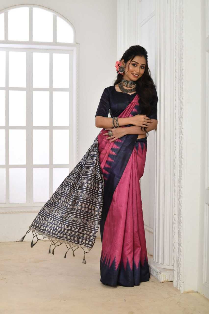 YNF TUSSAR SILK KESH165 RBN33 SAREES WHOLESALE TRADITIONAL EMBROIDERED TUSSAR SILK SAREES MANUFACTURER - Deevit International