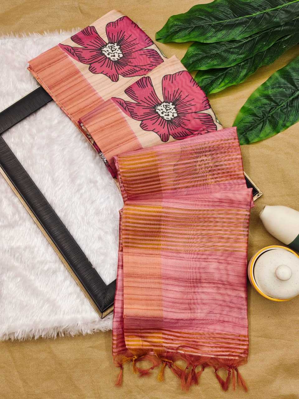 YNF TUSSAR SILK KESH171 SHELI FULL 2 SAREES WHOLESALE TRADITIONAL EMBROIDERED TUSSAR SILK SAREES MANUFACTURER - Deevit International