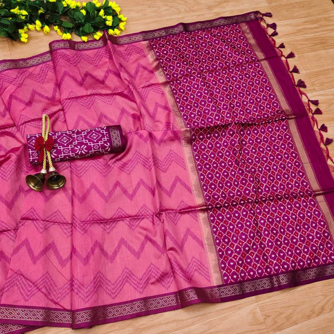 YNF TUSSAR SILK KESH171 YUKTI LERIYA SAREES WHOLESALE TRADITIONAL EMBROIDERED TUSSAR SILK SAREES MANUFACTURER - Deevit International