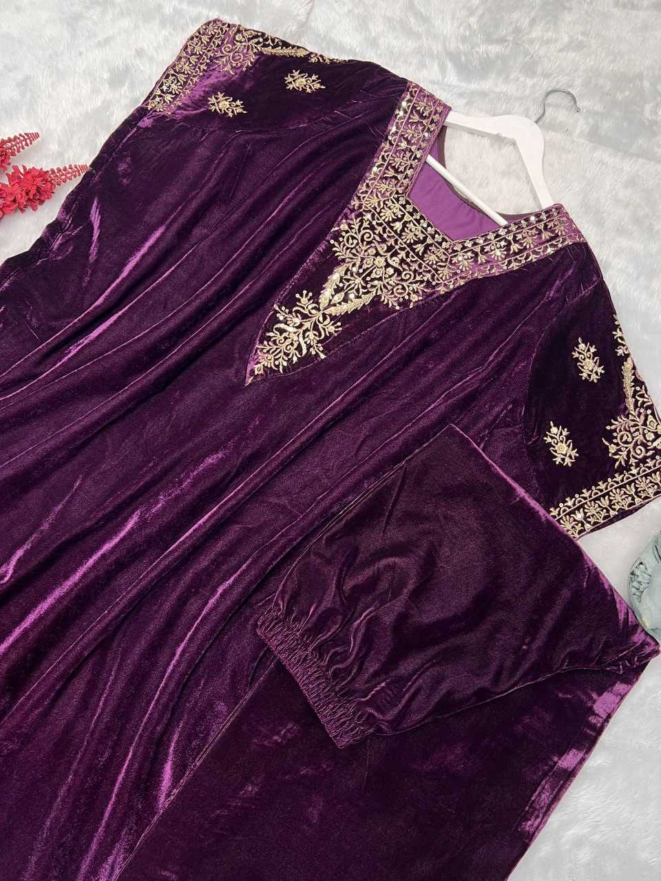 YNF VELVET KESH159 1314 KURTIS WHOLESALE EMBROIDERED PARTY WEAR KAFTAN KURTIS MANUFACTURER - Deevit International