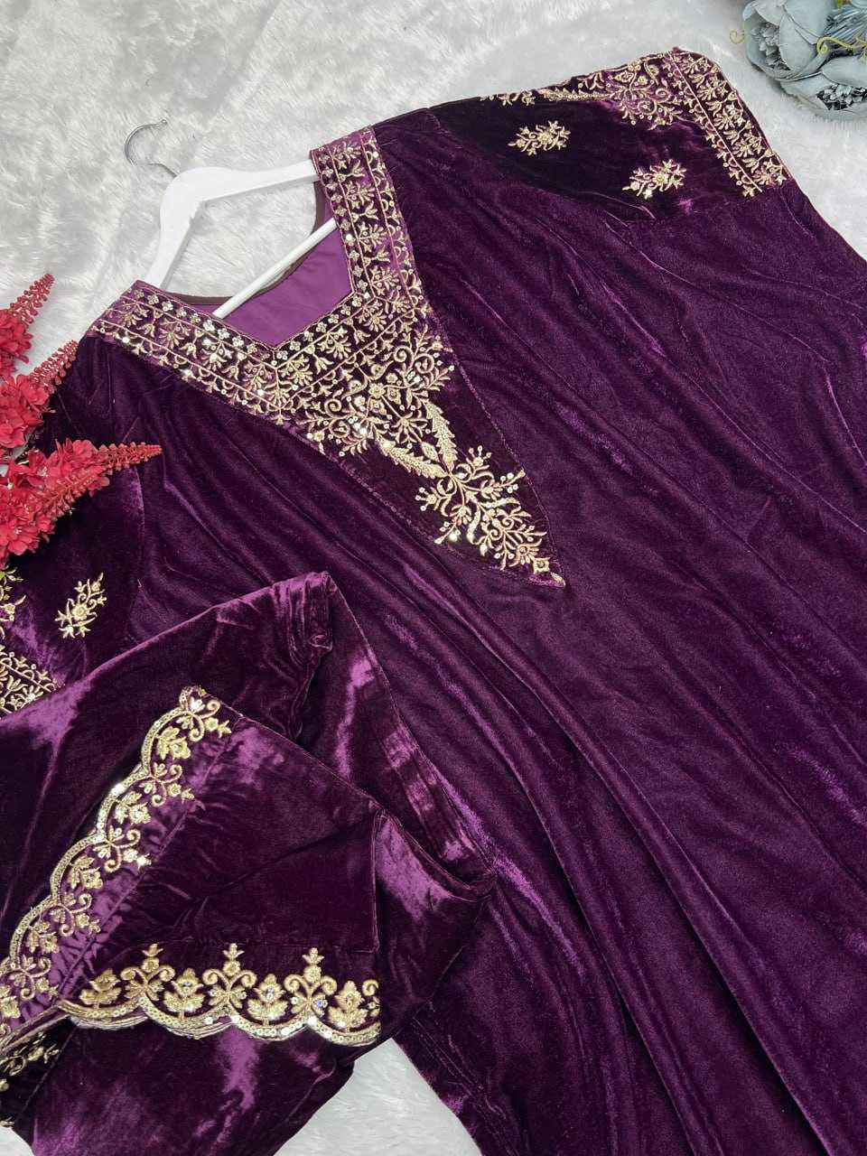 YNF VELVET KESH159 1314 KURTIS WHOLESALE EMBROIDERED PARTY WEAR KAFTAN KURTIS MANUFACTURER - Deevit International