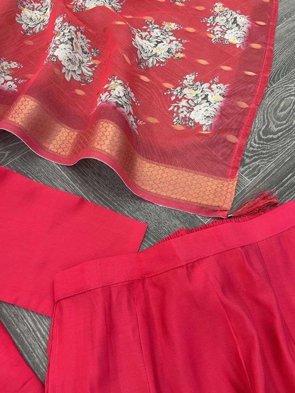 YNF VISCOSE CHANDERI RIN174 RAVIYA SUITS & DRESSES WHOLESALE EMBROPIDERY CHANDERI WEDDING PINK SUITS MANUFACTURE - Deevit International