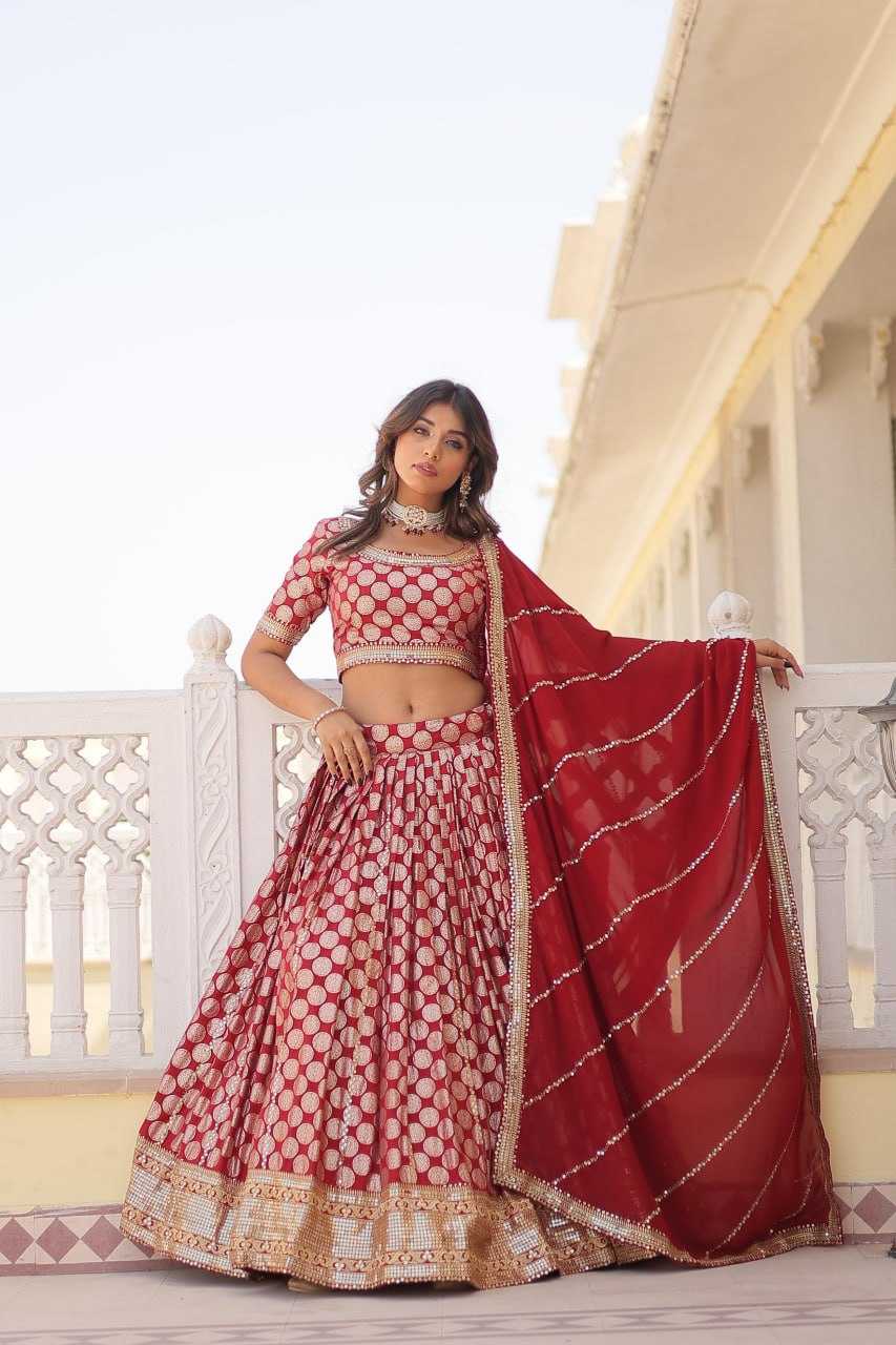 YNF VISCOSE KESH234 DSF01 LEHENGAS WHOLESALE WEDDING EMBROIDERED ZARI WORK LEHENGAS MANUFACTURER - Deevit International