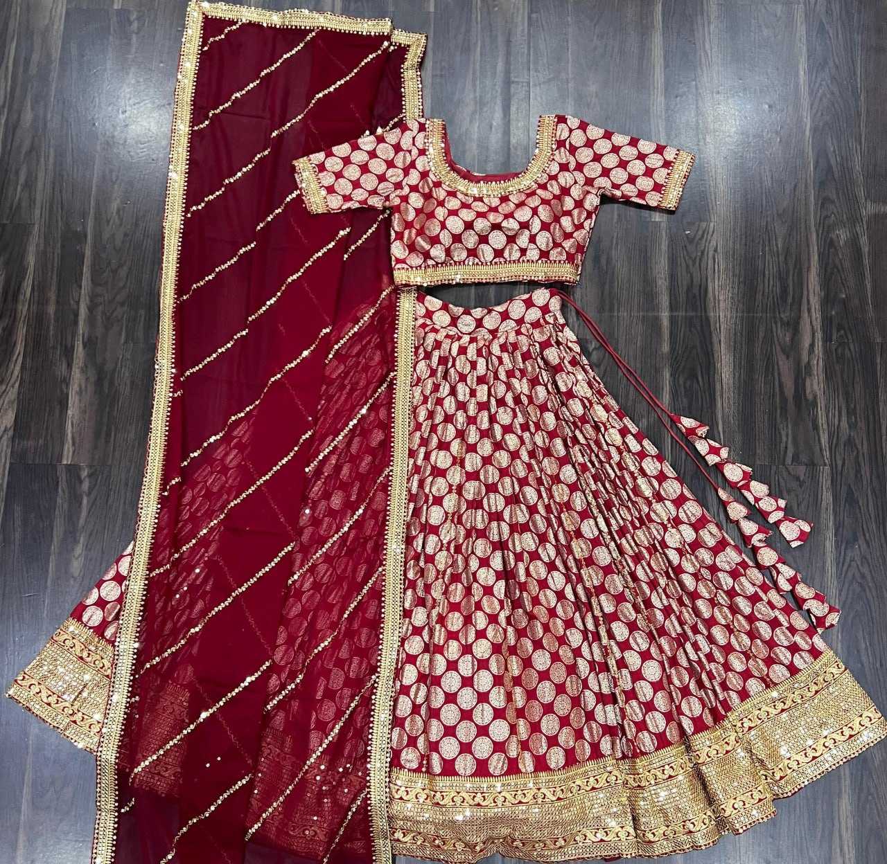 YNF VISCOSE KESH234 DSF015 LEHENGAS WHOLESALE RED TRADITIONAL WEDDING LEHENGAS MANUFACTURER - Deevit International