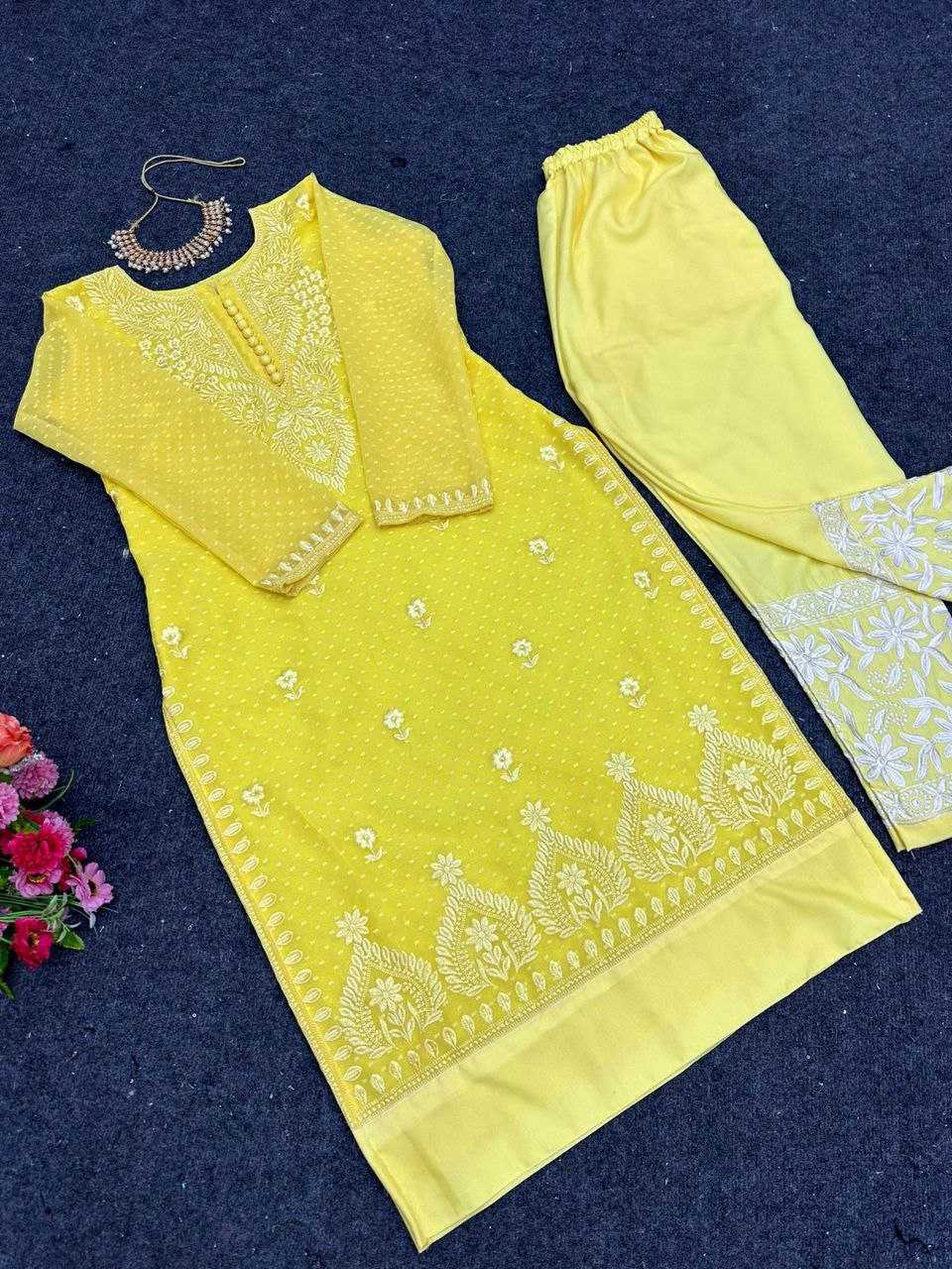 YNF CHIKANRIN 169 5571   KURTIS WHOLESALE PARTY WEAR KURTIS WITH CHIKAN KURTIS MANUFACTURER