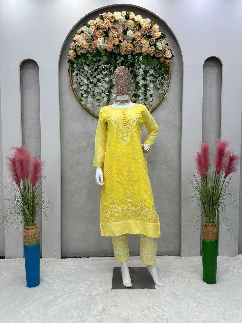 YNF CHIKANRIN 169 5571   KURTIS WHOLESALE PARTY WEAR KURTIS WITH CHIKAN KURTIS MANUFACTURER