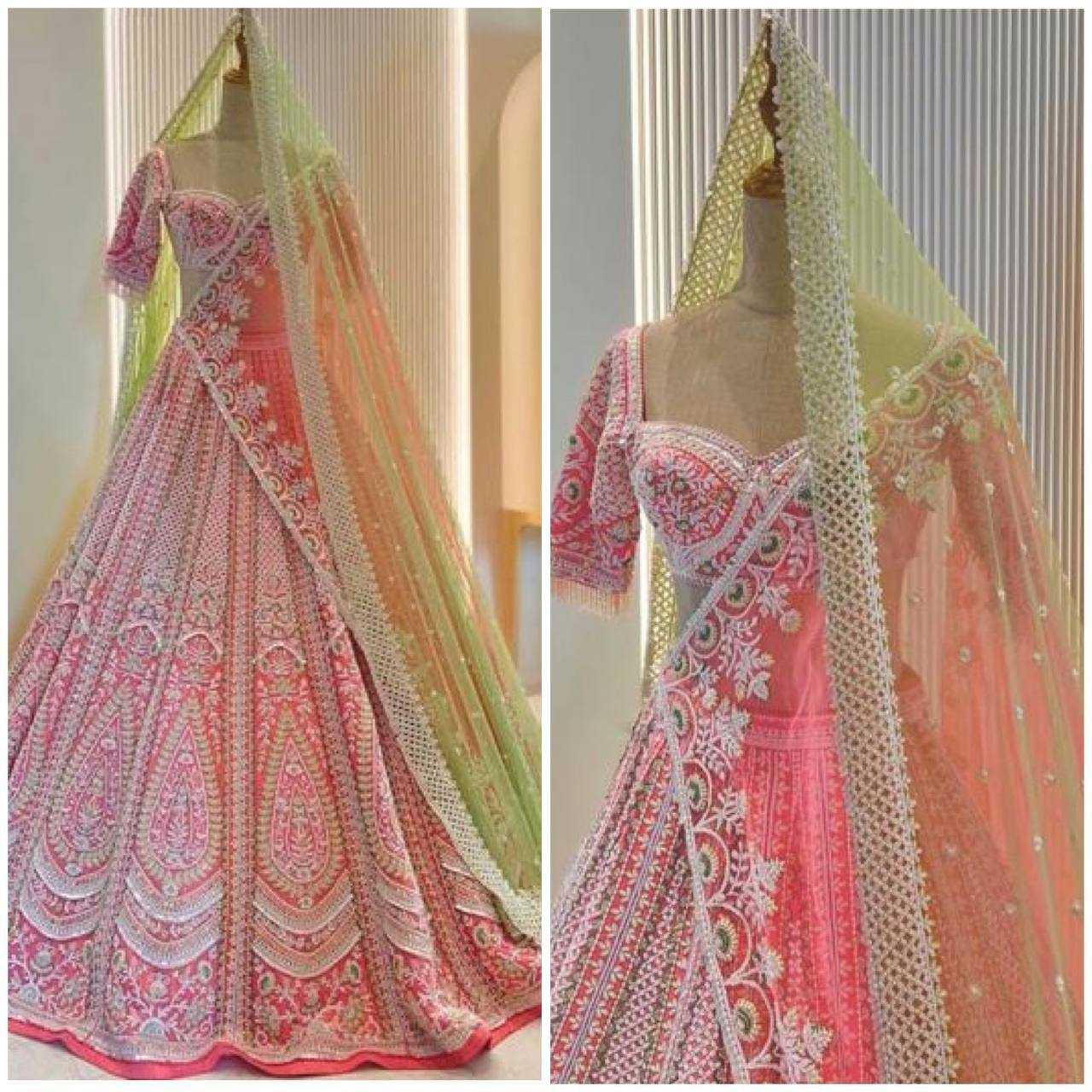 YNF FAUX GEORGETTE RIN108 1640 LEHENGAS WHOLESALE DESIGNER TRADITIONAL EMBROIDERED LEHENGAS MANUFACTURER