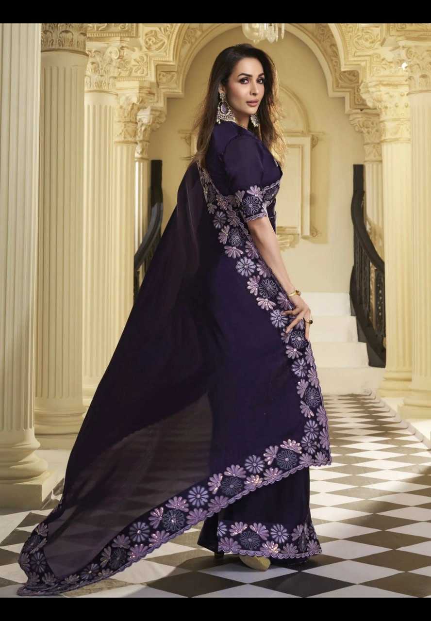 YNF BLOOMING RIN151 5379 SAREES BOLLYWOOD COLLECTIONS WHOLESALE SEQUIN EMBROIDERED LACE BORDER MALAIKA ARORA SAREES MANUFACTURER