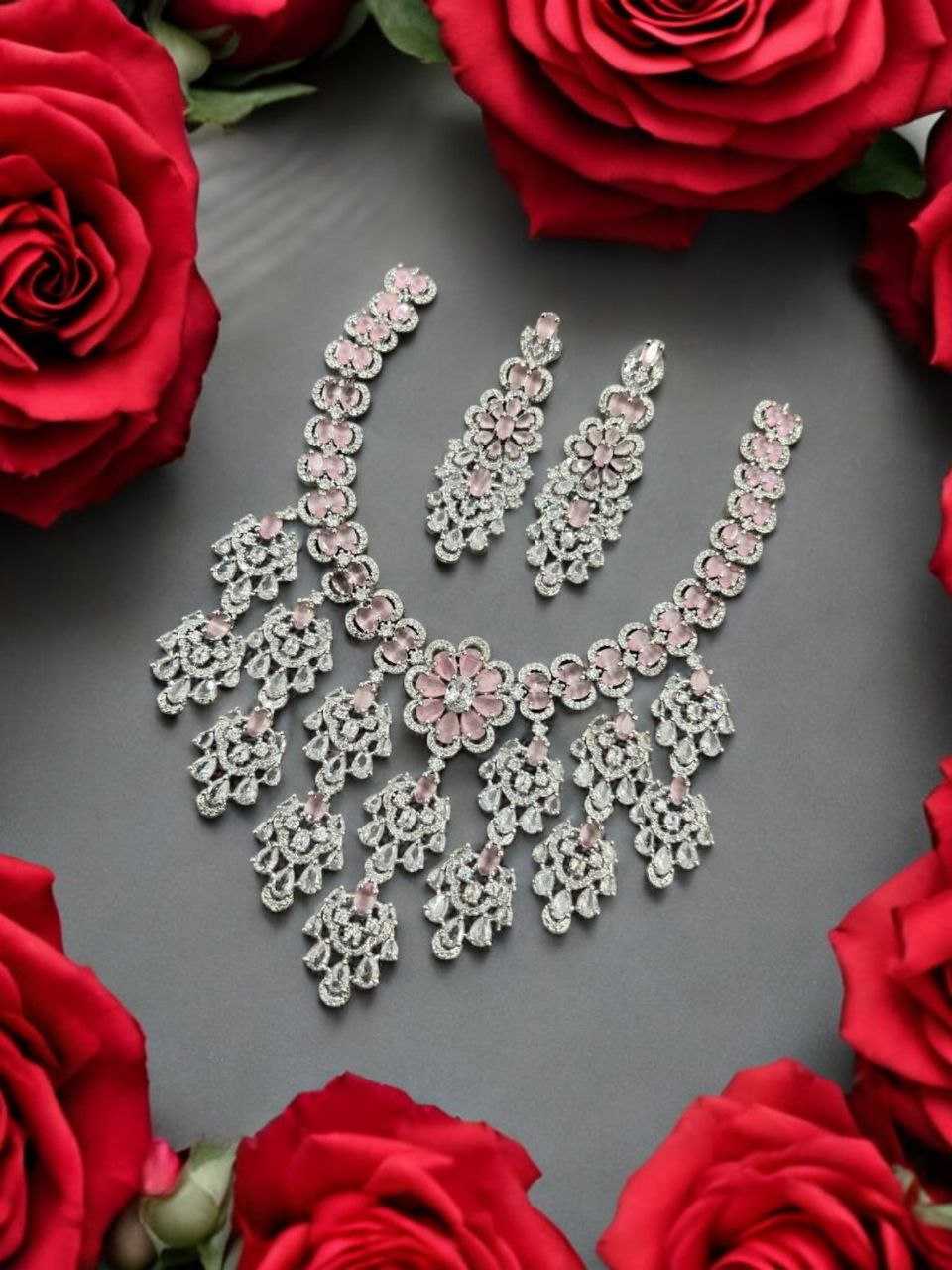 YNF BRASS KESH192 KAB03 WOMENS JEWELLERY WHOLESALE AD DIAMOND NECKLACES MANUFACTURER