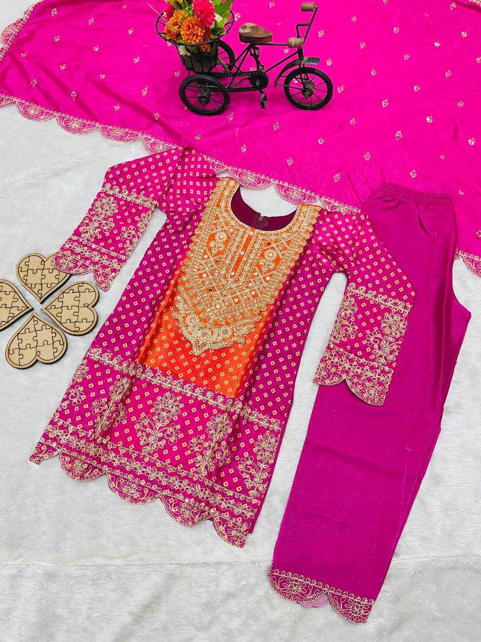 YNF CHANDERI SILK RIN154 186 KIDS WEAR WHOLESALE KIDS SUIT MANUFACTURER