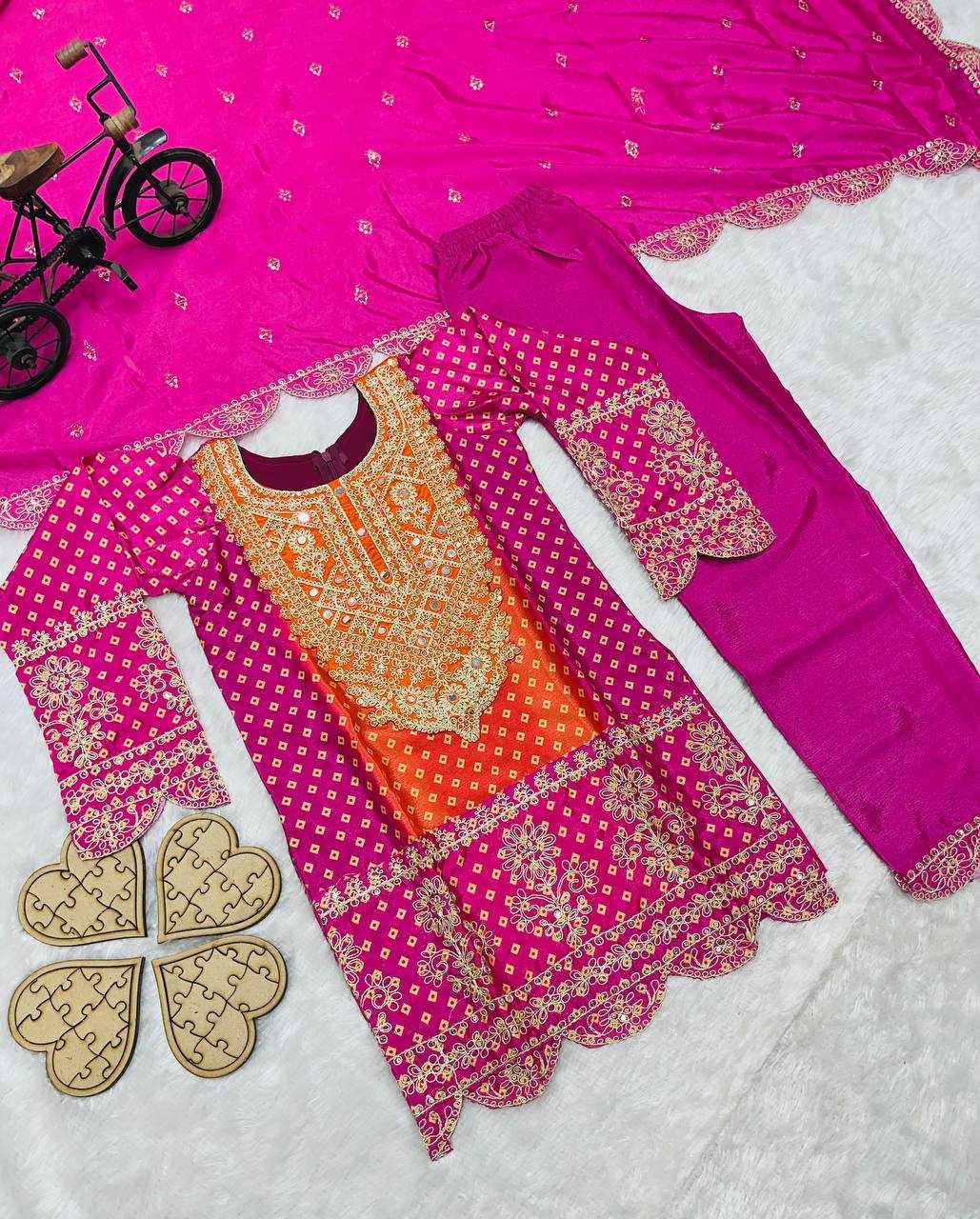 YNF CHANDERI SILK RIN154 186 KIDS WEAR WHOLESALE KIDS SUIT MANUFACTURER