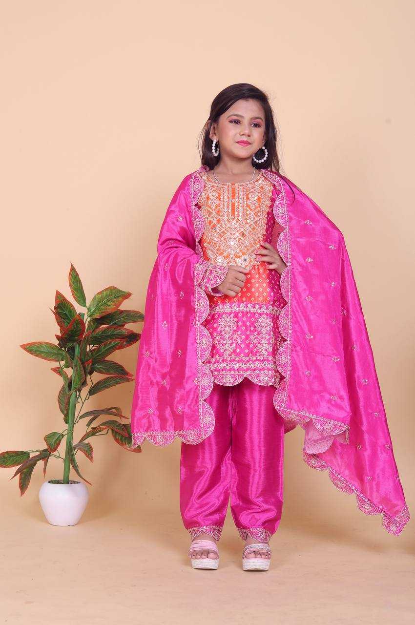 YNF CHANDERI SILK RIN154 186 KIDS WEAR WHOLESALE KIDS SUIT MANUFACTURER