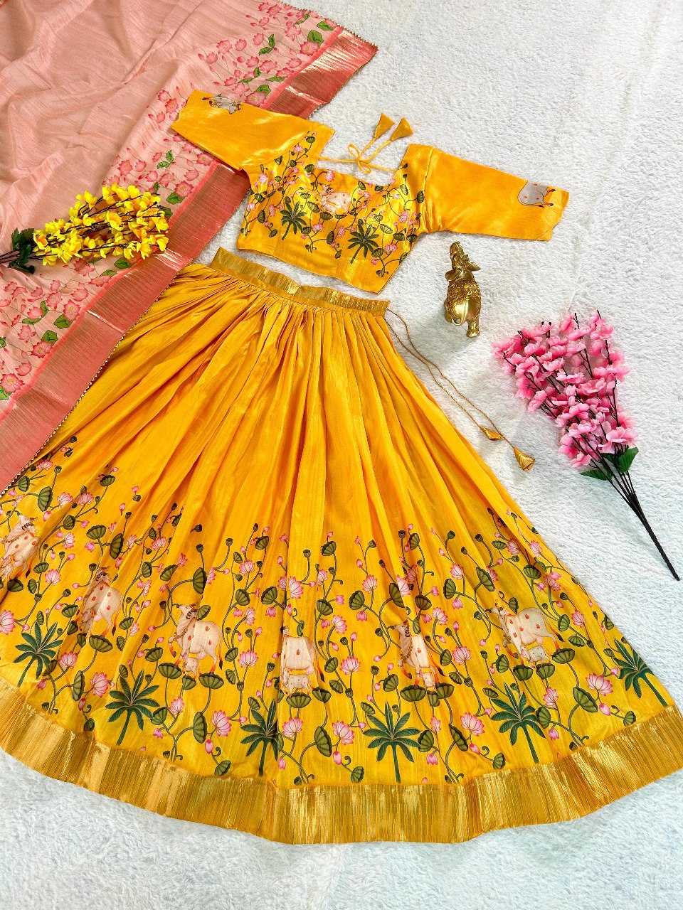 YNF CHINON SILK KESH108 5592 LEHENGAS WHOLESALE KALAMKARI FANCY TRADITIONAL LEHENGAS MANUFACTURER