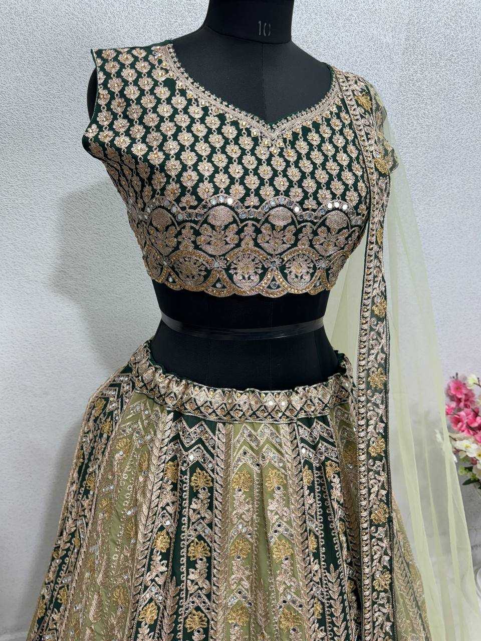 YNF FAUX GEORGETTE KESH138 1013 LEHENGAS WHOLESALE FANCY EMBROIDERED TRADITIONAL DESIGNER LEHENGAS MANUFACTURER